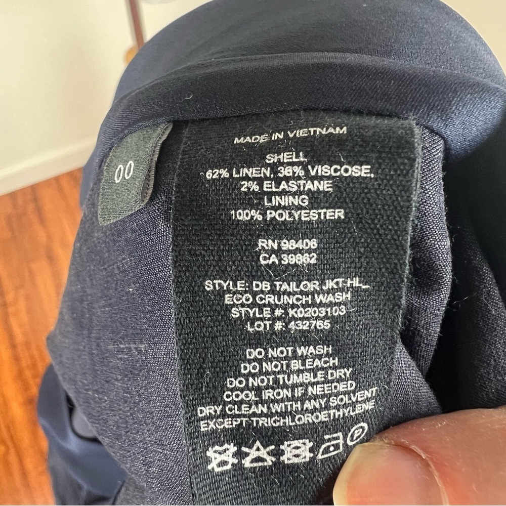 Theory Double Breasted Db Tailor Jacket Blazer Li… - image 5